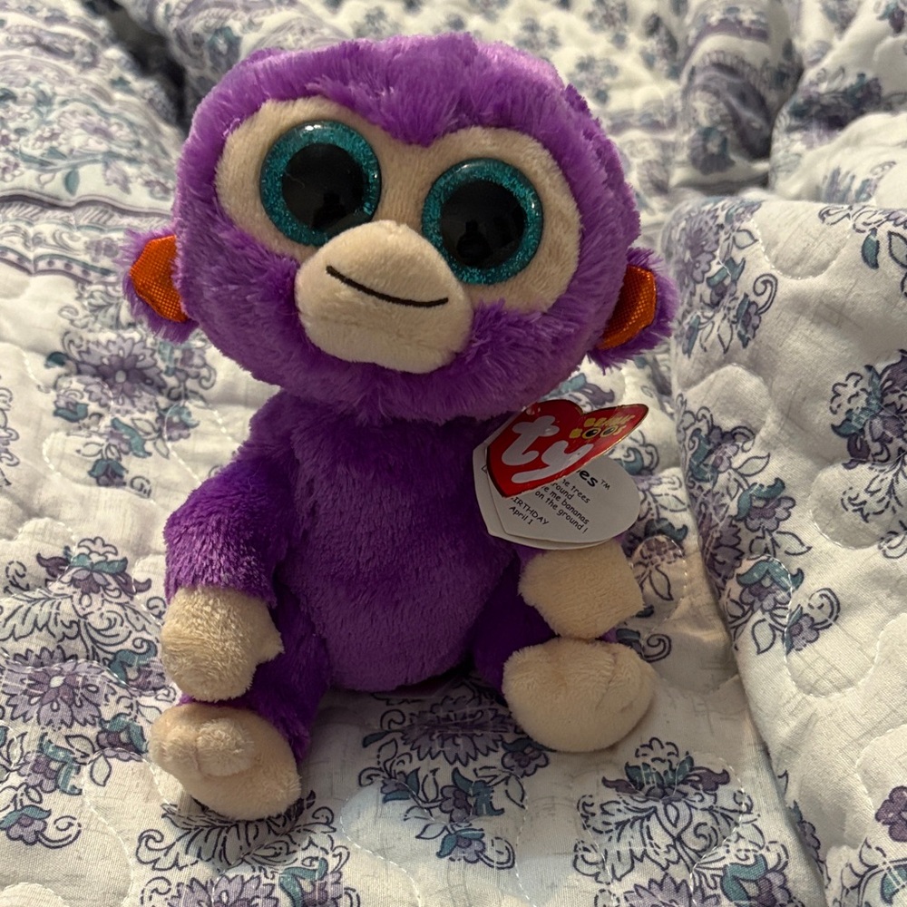 TY Beanie Boos Purple Monkey “Grapes”